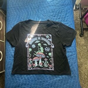 Black 'Believe in Yourself' Alien Graphic Kids Tee